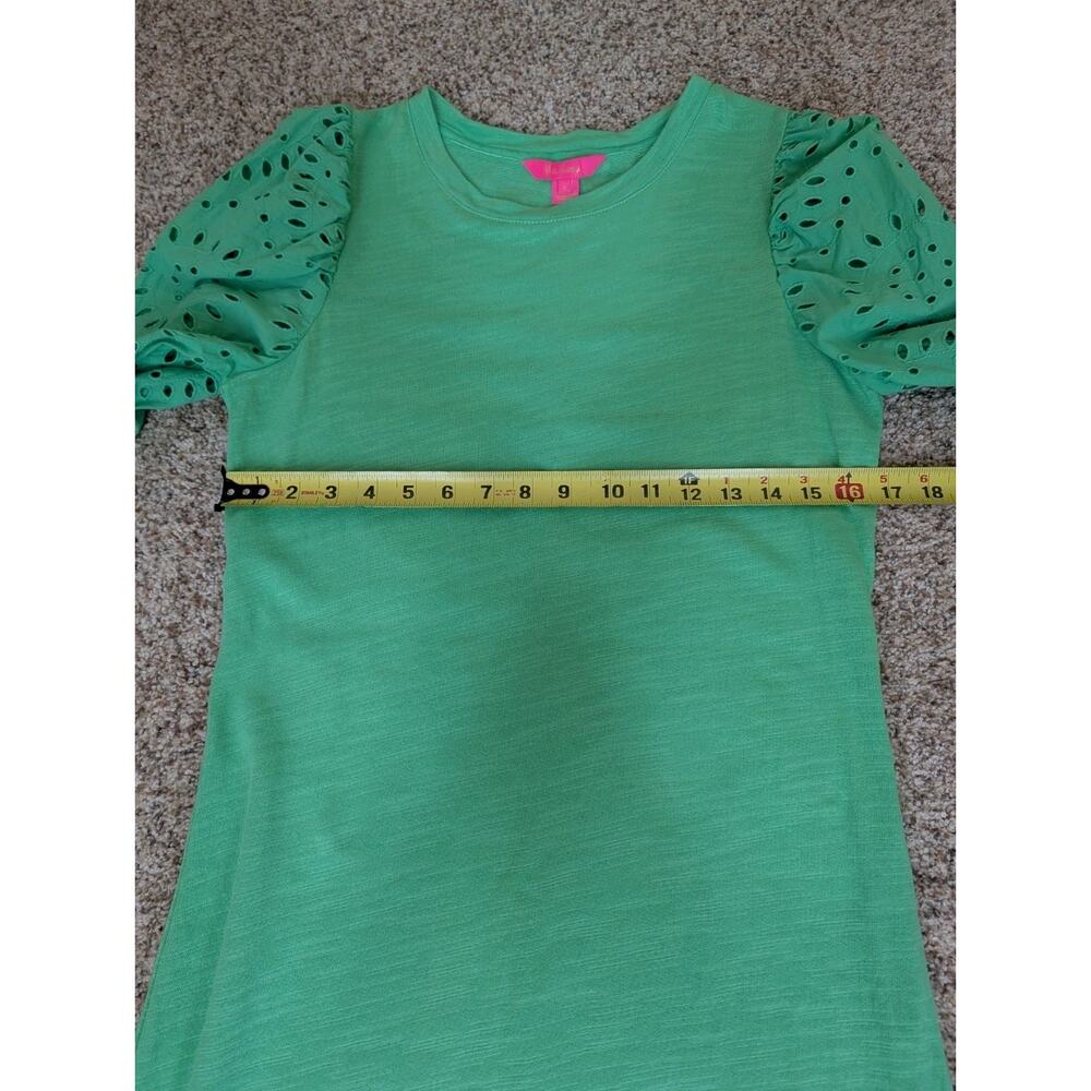 Lilly Pulitzer Jasona Eyelet Dress Lace Long Sleeve Kelly Green Size Small - Picture 8 of 12